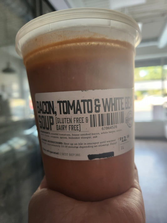 Bacon, Tomato & White Bean Soup (1 L)-FROZEN